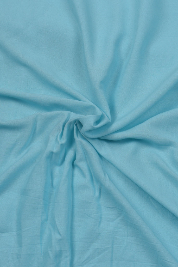 Buy Light Sky Blue Plain Rayon Fabric Online