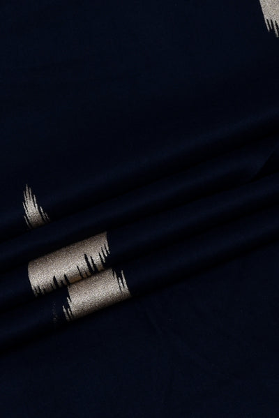 Black Kulfi Printed Cotton Fabric