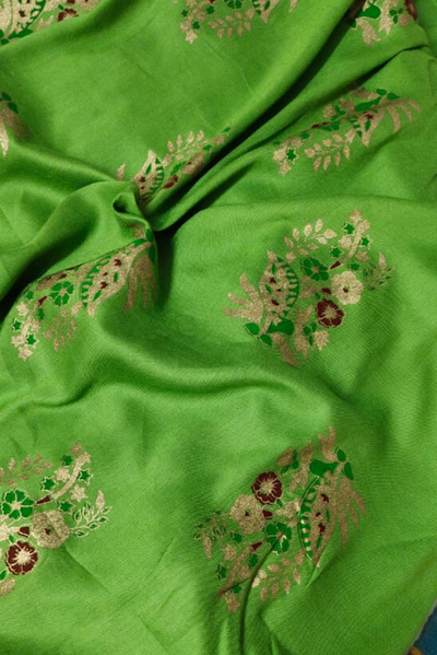 Green Golden Rayon Fabric