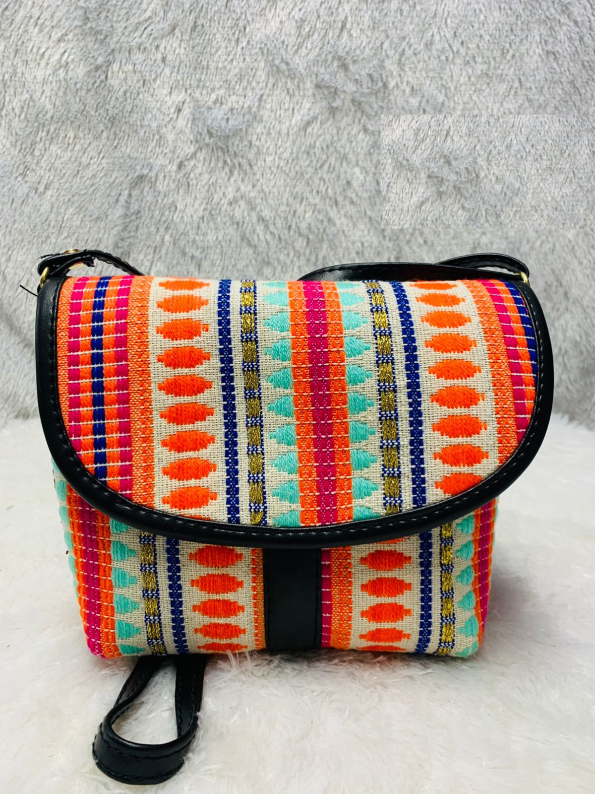 Multicolor Handblock Printed Cotton Handbag