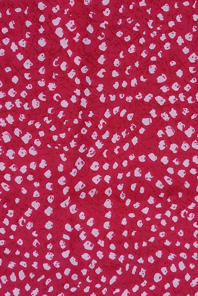 Red Abstract Print Cotton Fabric