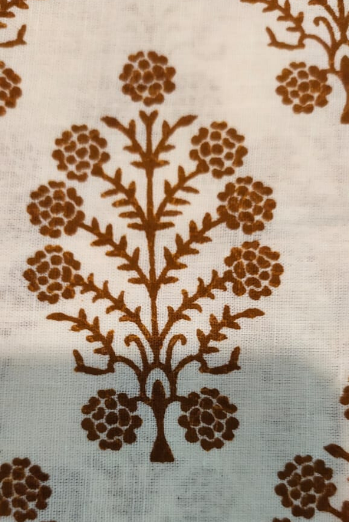 Brown Tree Cotton Fabric