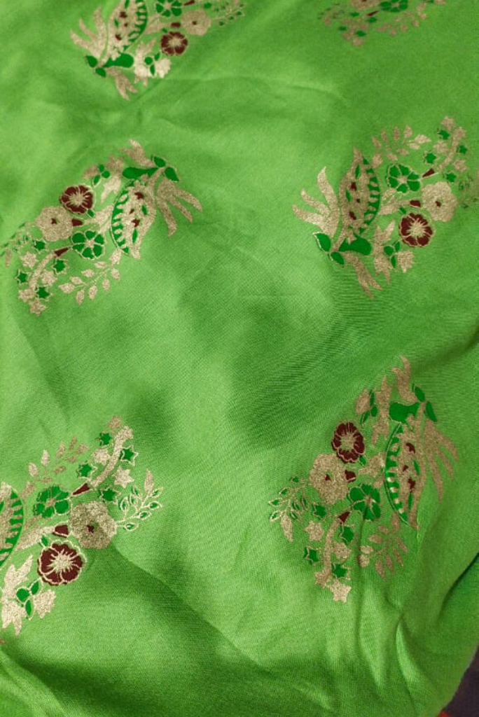Green Golden Rayon Fabric