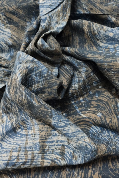 Cello Blue Indigo Print Fabric