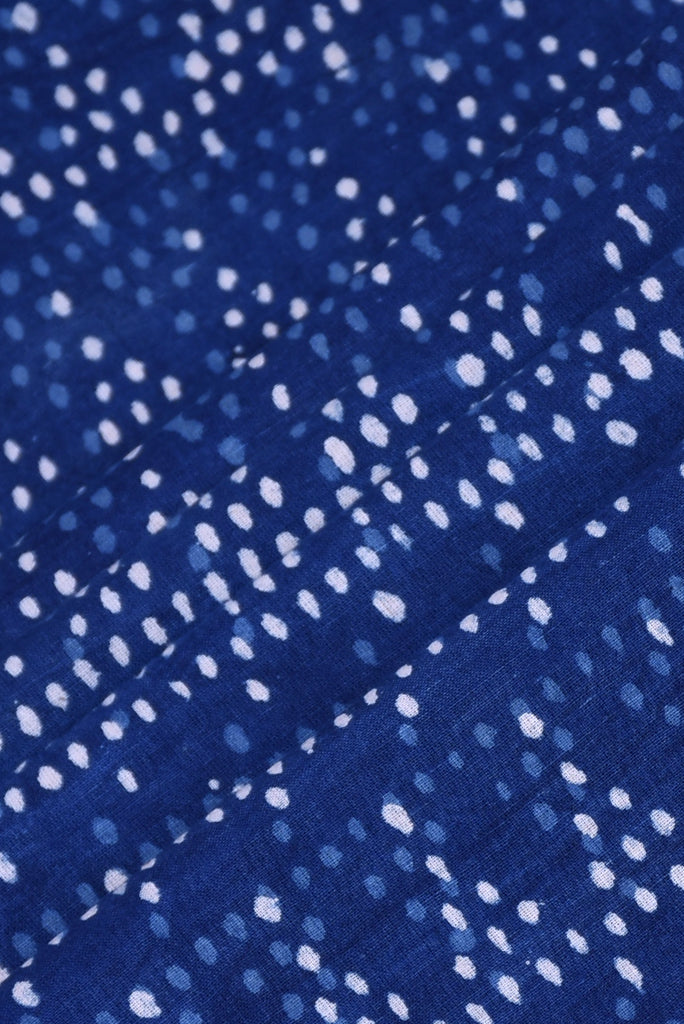 Blue Dot Print Indigo Fabric