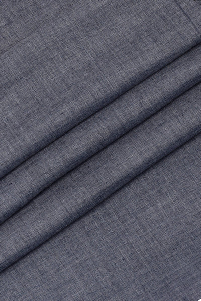 Grey Flower Printed Rayon Fabric