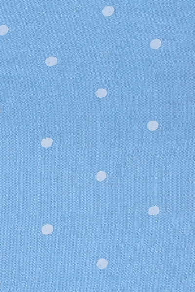 Sky Blue Dotted Rayon Fabric
