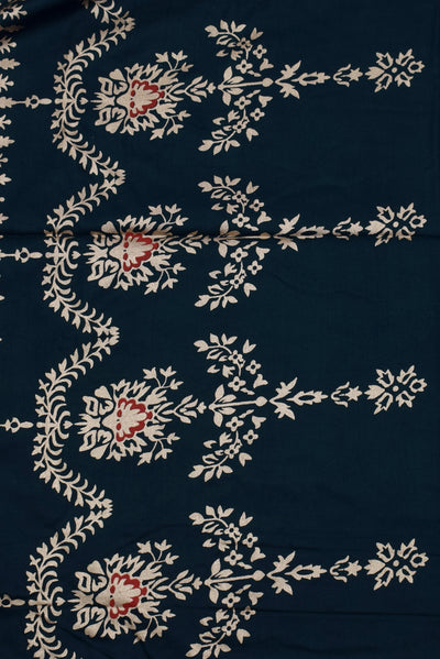 Cyprus Green Leaf Print Rayon Fabric