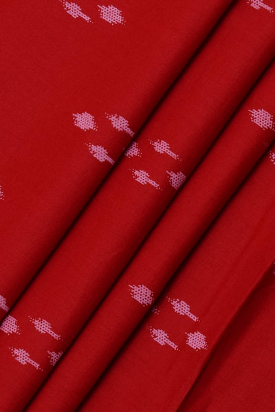 Red  Abstract Print Cotton Fabric