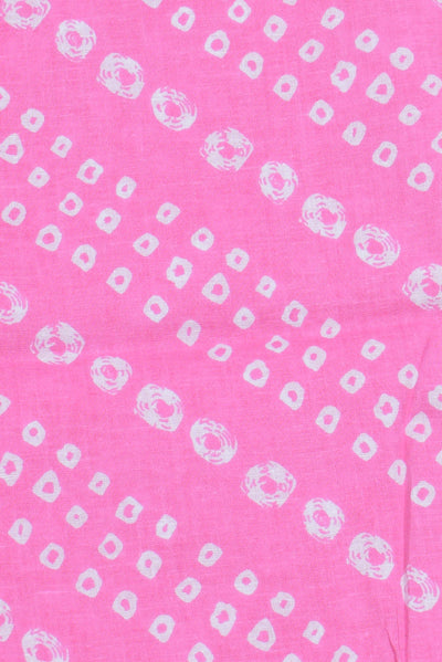 Pink Abstract Print Cotton Fabric
