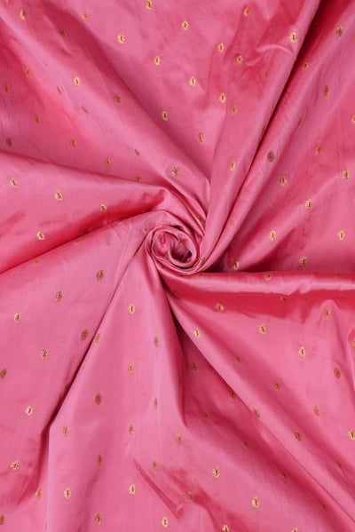 Pink with Red Butte Silk Fabric