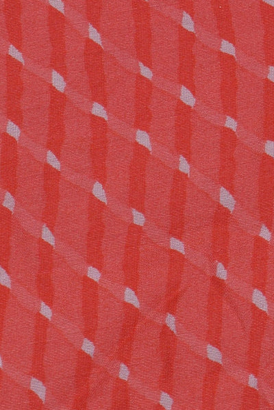 Red Jali Print Muslin Fabric