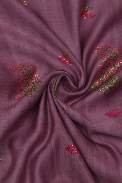 Purple Butta Print Muslin Fabric