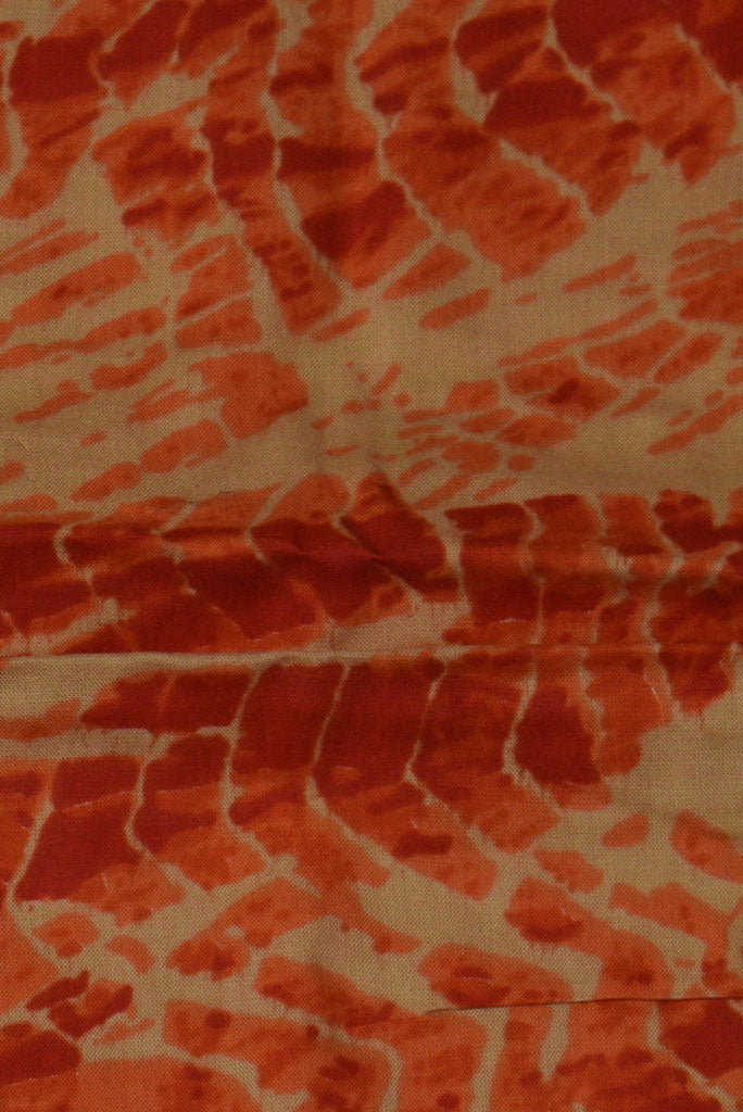 Red Abstract Print Rayon Fabric