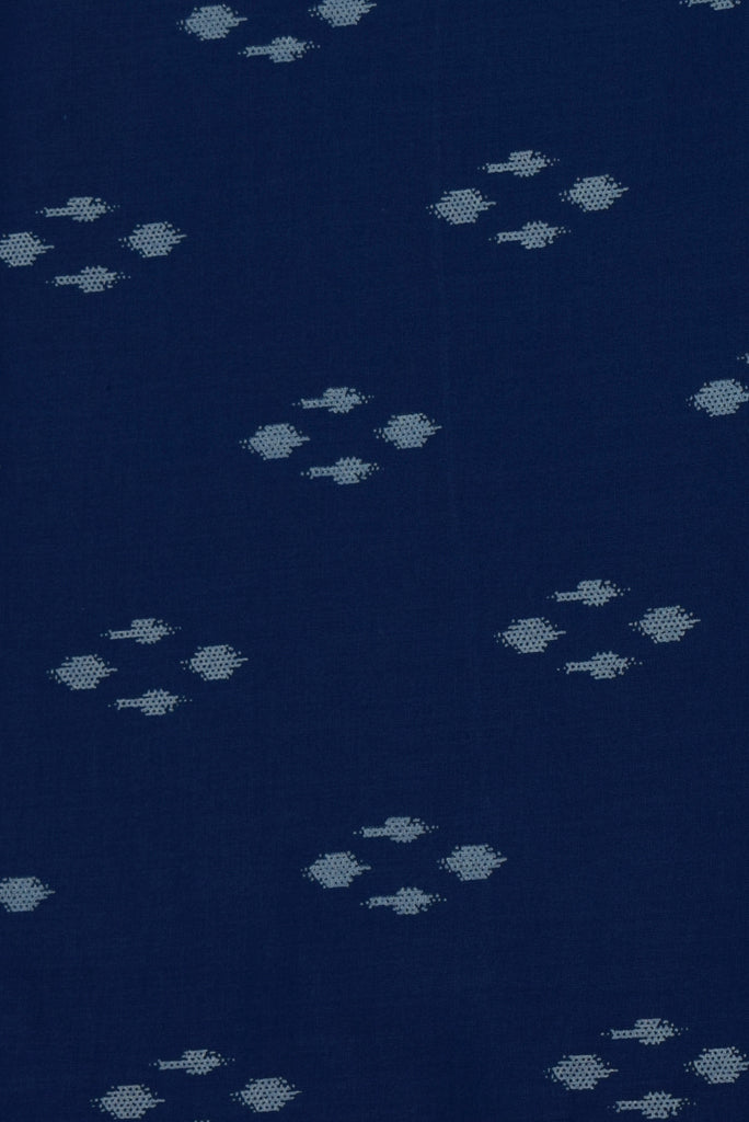 Blue Abstract Print Cotton Fabric