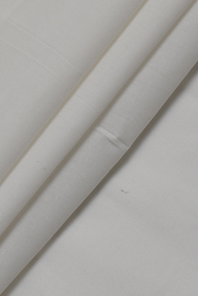 White Plain Organic Cotton Fabric