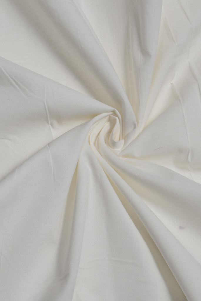 White Plain Organic Cotton Fabric