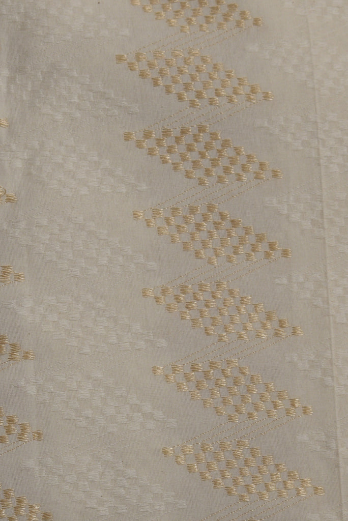 White Printed Cotton Fancy Fabric
