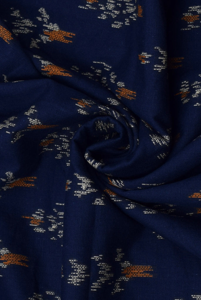 Blue currant Flower Print Cotton Fabric