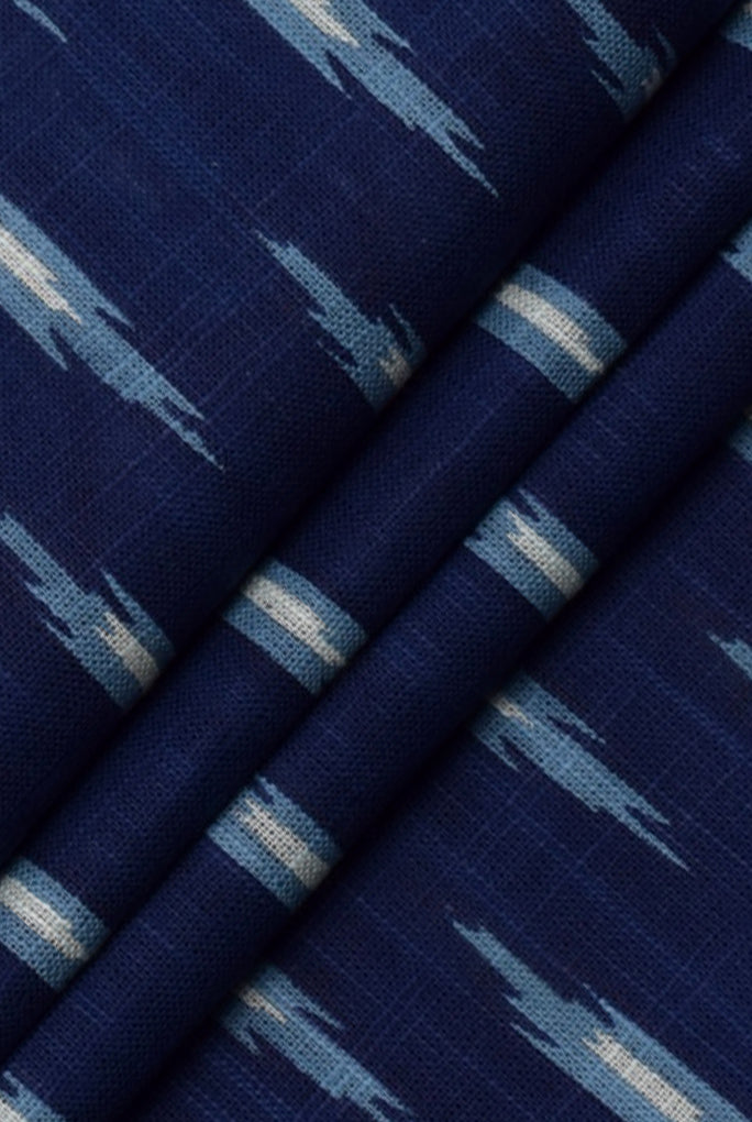 Kashmir Blue Abstract Print Cotton Fabric