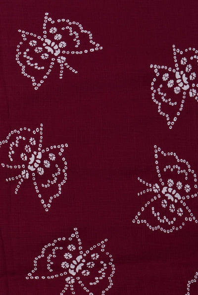 Maroon Butterfly Rayon Fabric(60width)