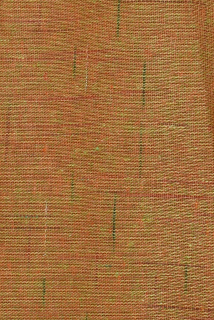 Brown Printed Cotton Slub Patta Fabric