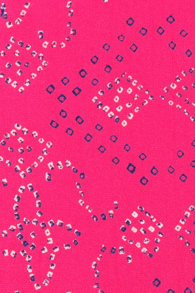 Pink Abstract Print Rayon Fabric