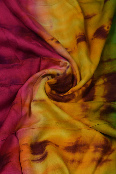 Multicolor Abstract Print Rayon Fabric