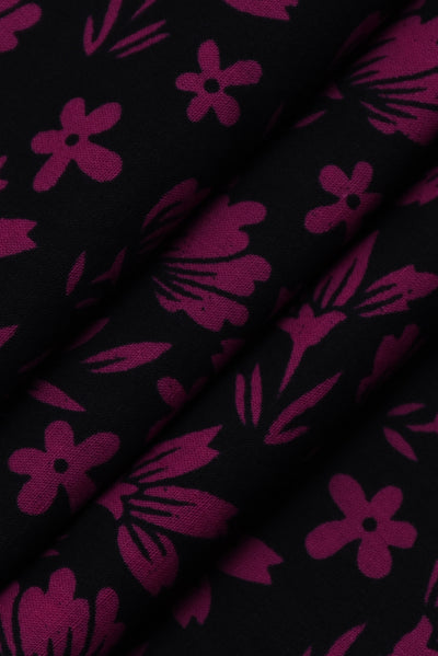 Rani Pink Flower Print Cotton Fabric