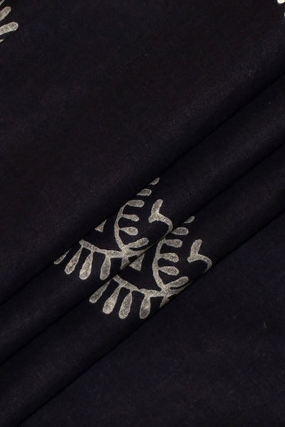 Black Butta Print Handblock Fabric