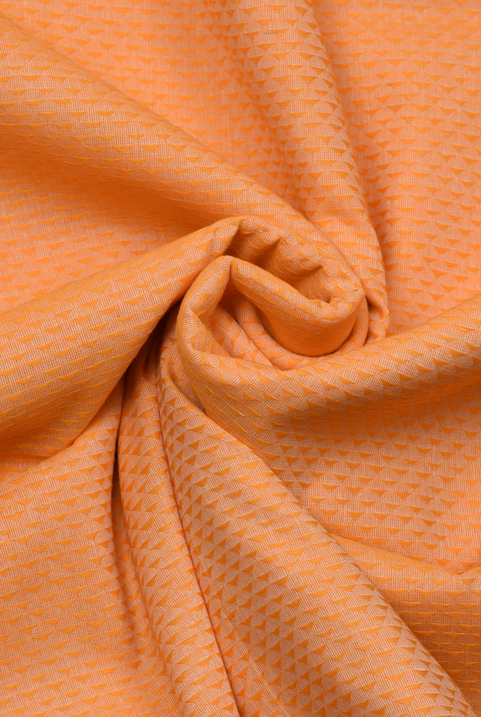 Orange Abstract Print Cotton Fabric