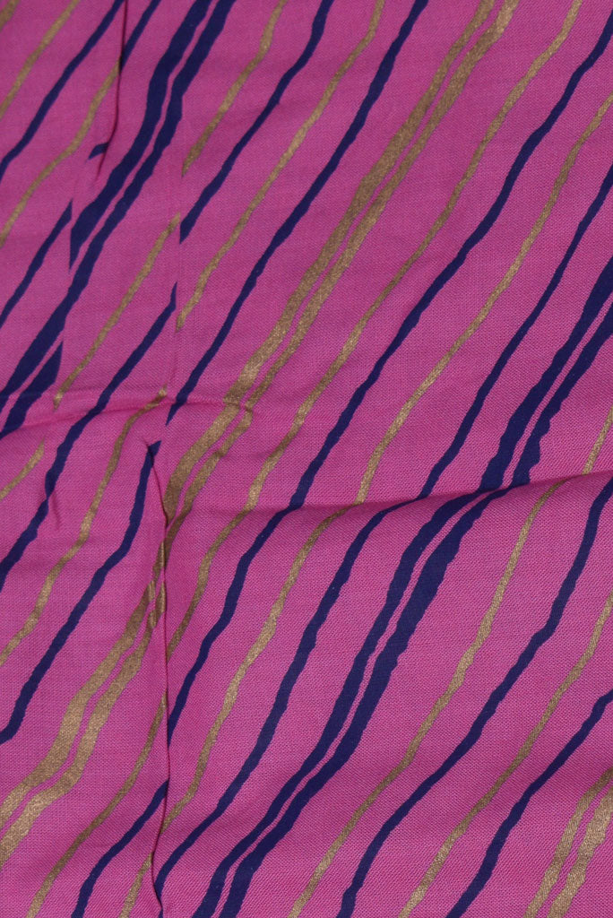 Pink Stripes Print Rayon Fabric