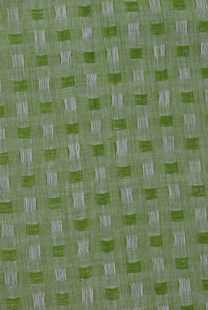 Green Checks Print Cotton Fabric
