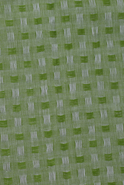 Green Checks Print Cotton Fabric
