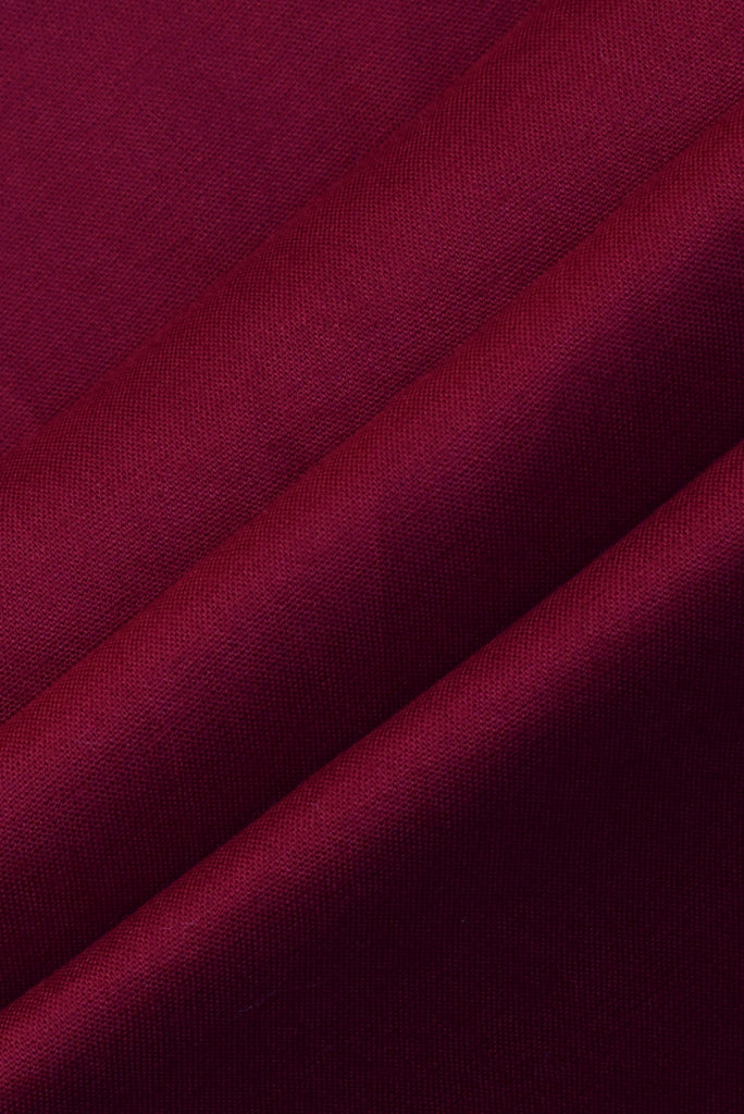(Cut Piece 0.70 Mtr) Maroon Plain Rayon Fabric
