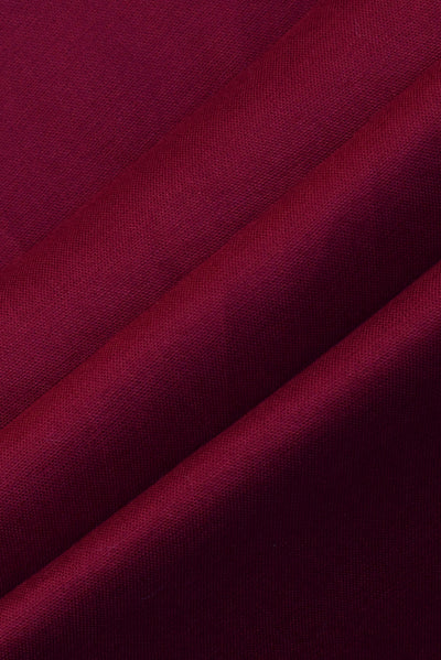 (Cut Piece 0.70 Mtr) Maroon Plain Rayon Fabric