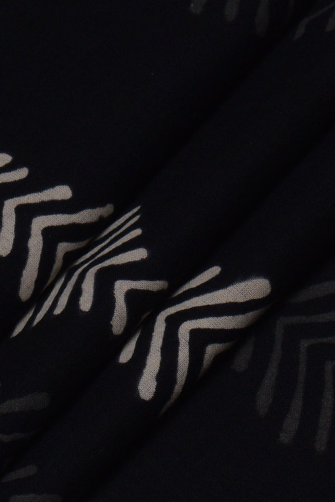 Black Printed Cotton Fabric