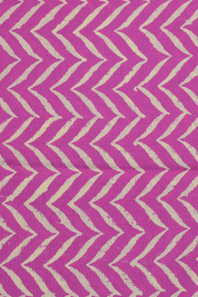 Pink Stripes Print Handblock Fabric