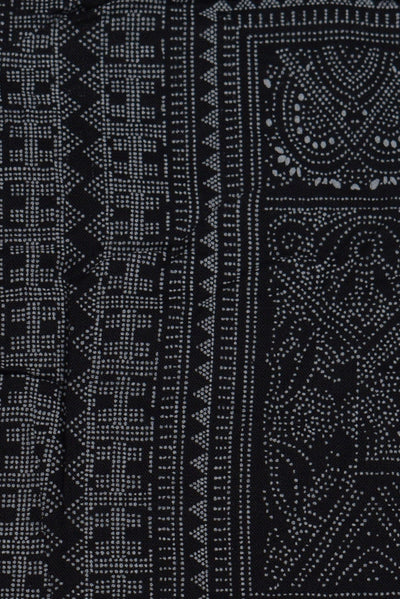 Black Printed Rayon Fabric