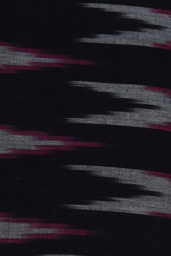 Black Abstract Print Ikat Fabric