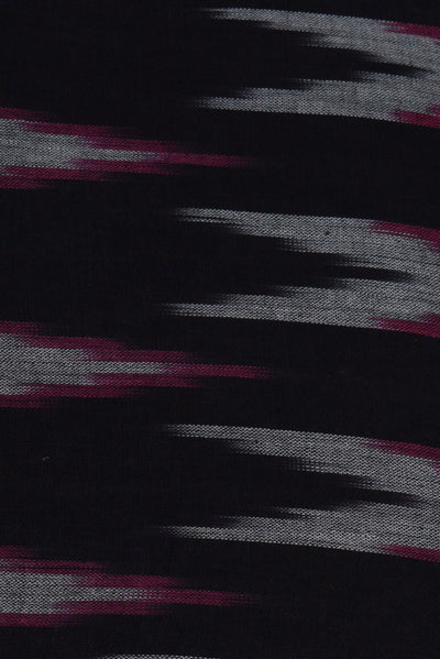 Black Abstract Print Ikat Fabric