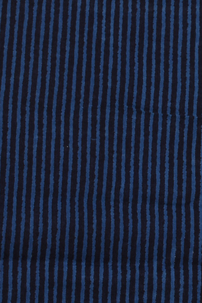 Blue Stripes Print Rayon Fabric