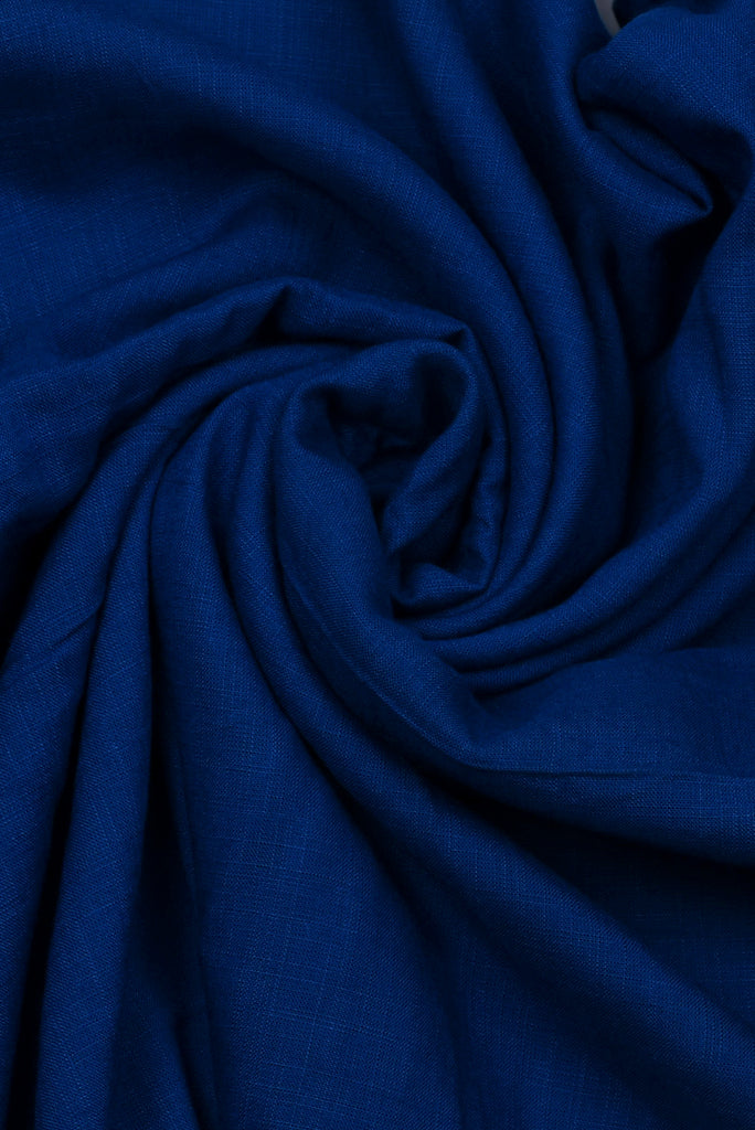 Blue Check Rayon Fabric