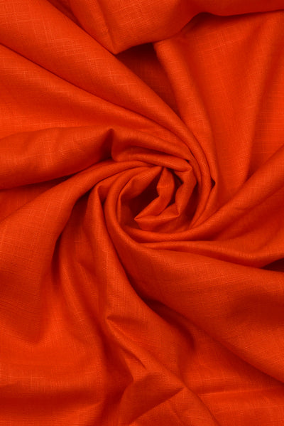 Orange Plain Rayon Fabric