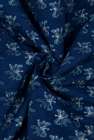 Blue Butterfly Cotton Fabric