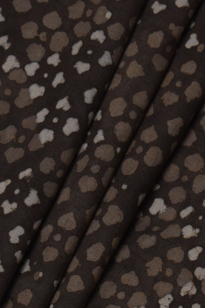 Brown Printed Cotton Fabric