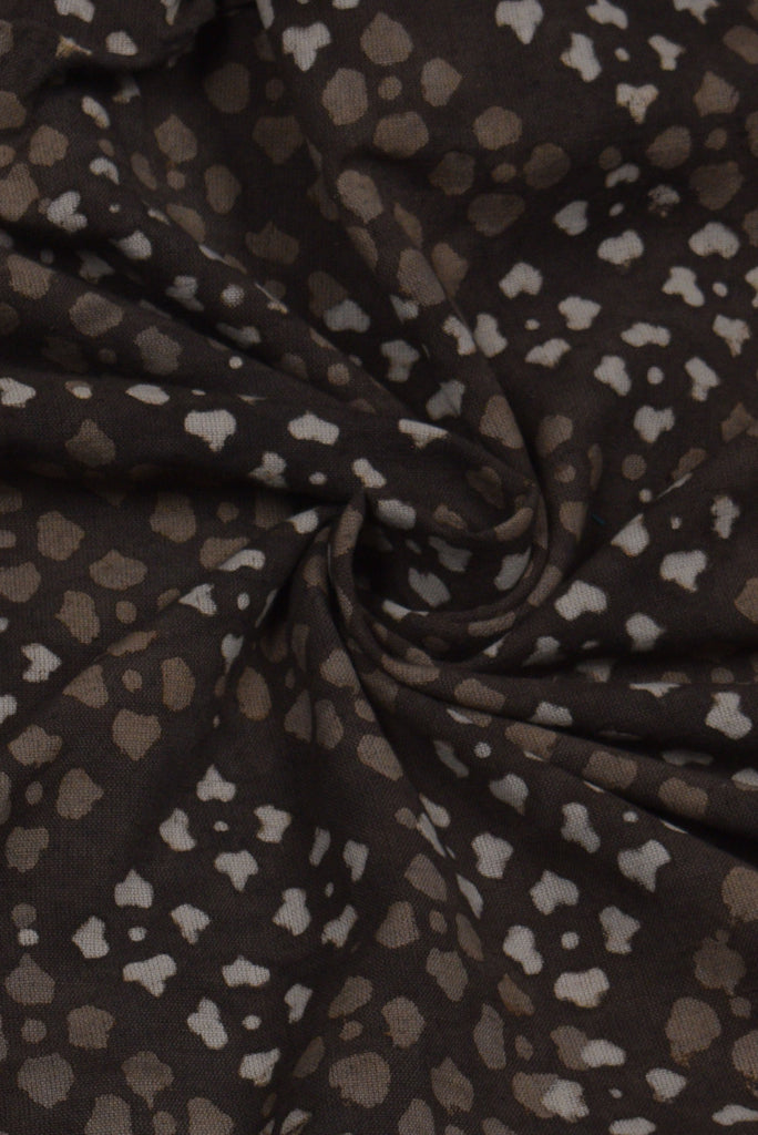 Brown Printed Cotton Fabric