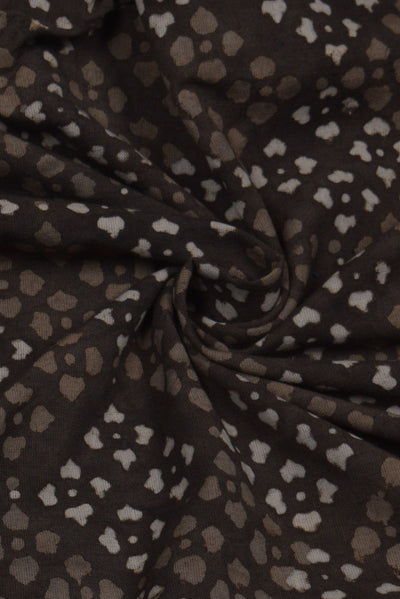 Brown Printed Cotton Fabric