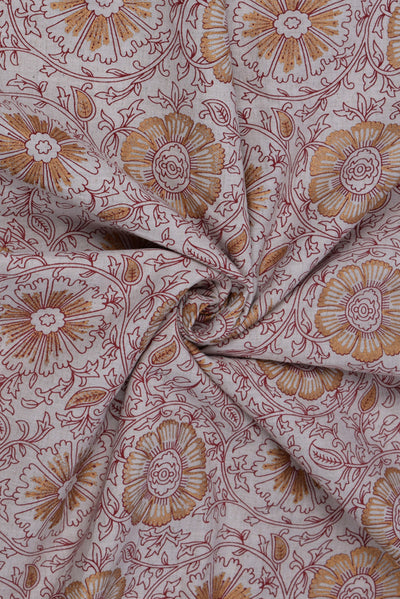 Floral Pattern Printed Cotton Fabric