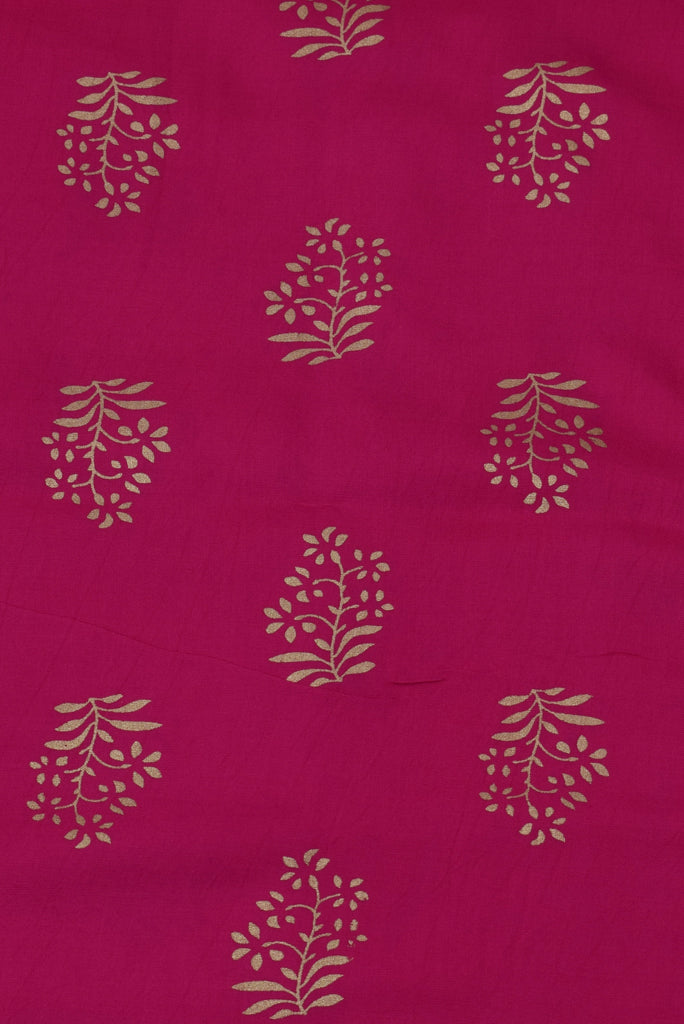 Flower Print Pink Rayon Fabric